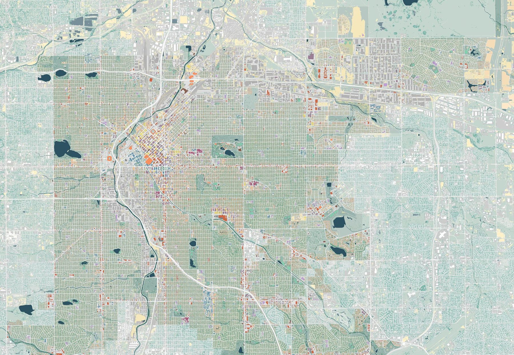 Citywide land-use and urban form map of Denver
