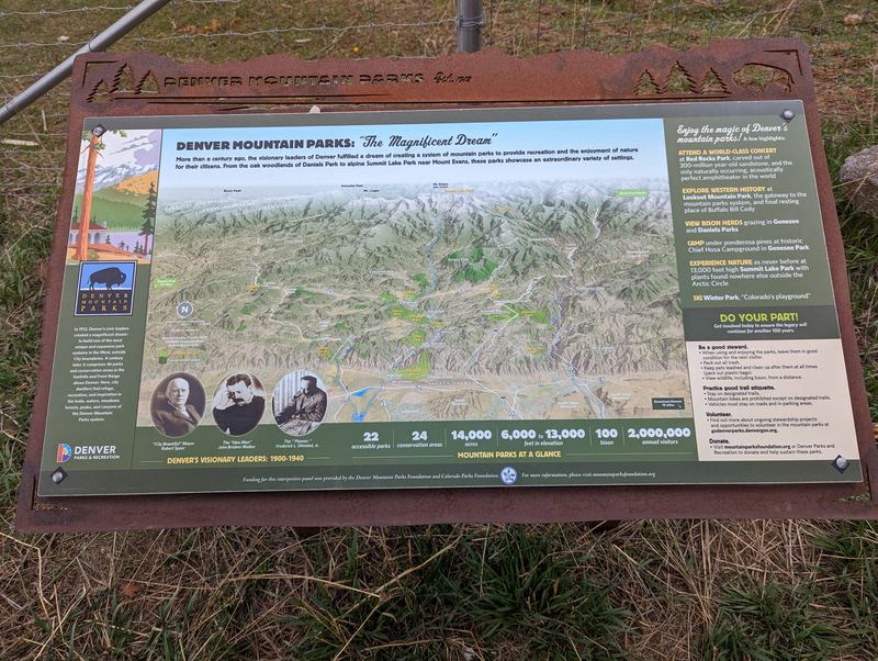 The Magnificent Dream interpretive panel in place